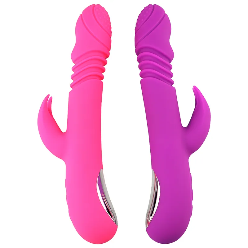 Big Sex Vibrator 10 Starke Vibrationsmuster Silikon Kaninchen Vibrator USB -Ladung rotierender Vibratoren für Sex