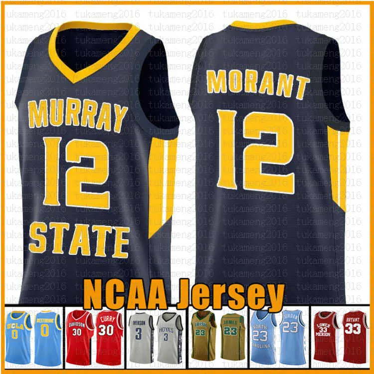 Blue Ja 12 Morant Murray State Racers University Jerseys 35 Kevin Jarrett 23 Culver Durant NCAA
