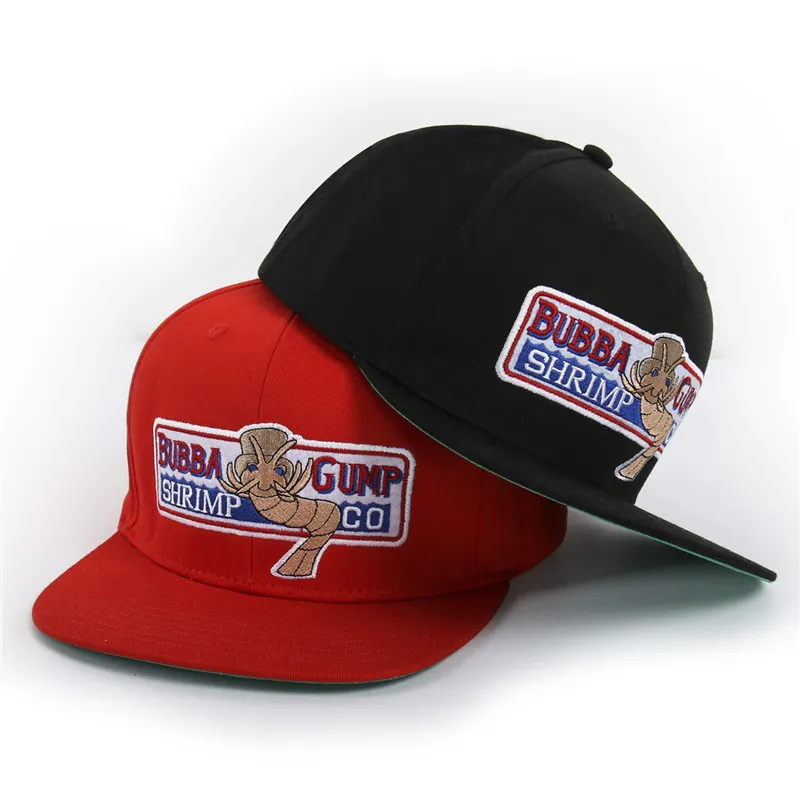 Fashion-takerlama 1994 Bubba Gump krewetki CO. czapka z daszkiem Forrest Gump kostium Cosplay haft czapka typu snapback mężczyźni kobiety czapka na lato