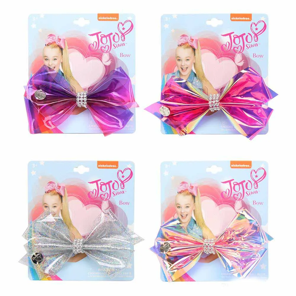 5 inch Jojo Bows new explosion models 4 color clear Leather bow hairpin Princess baby hair accessories Hairclips