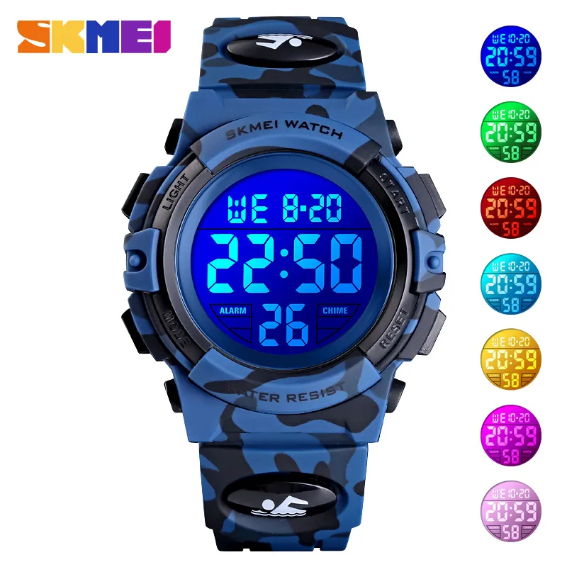 Skmei Digital Kids Watches Sport Colorful Display Children Wristwatches Alarm Clock Boyes Reloj Watch Relogio Infantil Boy 1548282C