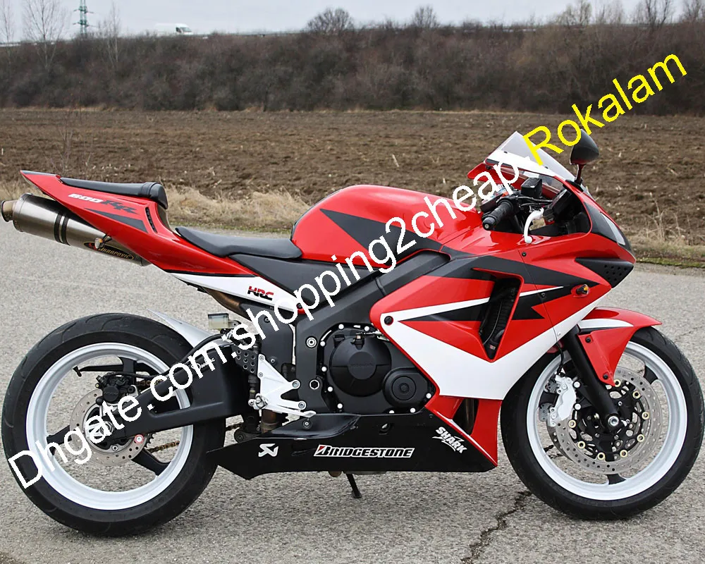 Zestaw obróbki dla Honda CBR600RR CBR 600RR F5 CBR600 RR 2003 2004 03 04 Czerwony biały czarny zestaw kompletny motocykla (formowanie wtryskowe)