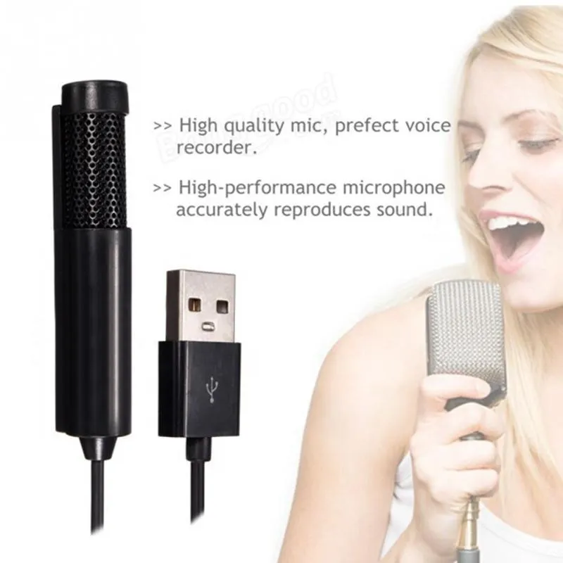 Mini micrófono condensador clip-en solapa lavalier micrófono con cable de microfo / microfon para teléfono para el micrófono portátil 3.5mm Jack USB MIC HOT