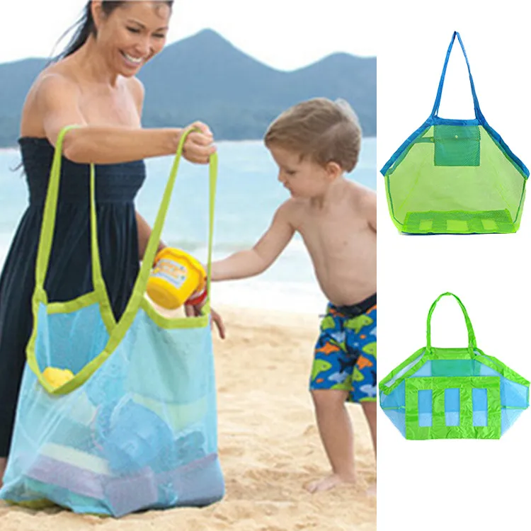 Дети песок прочь переносной сетчатый мешок детские пляжные игрушки одежда полотенце мешок детские игрушки хранения всякой всячины сумки женщины косметический макияж сумки RN8027