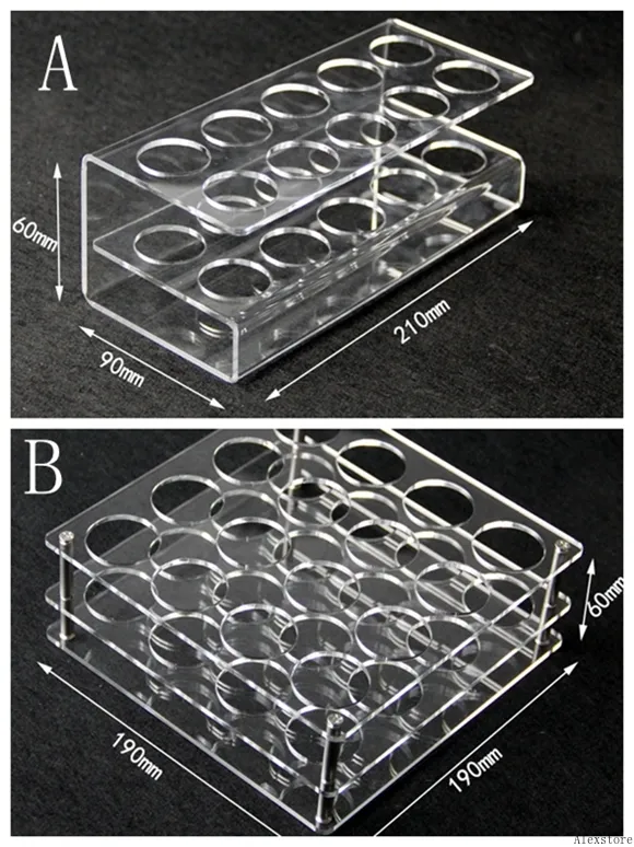 Présentoir en acrylique transparent, support d'étagère, vitrine pour 10 ou 16 bouteilles en plastique de 60ml, liquide e-jus