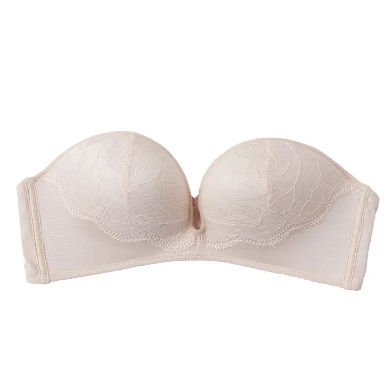 Bras Strapless Bra Non Slip Invisible Lingerie Women A B C Cup Wedding  Dress Underwear Lace Off The Shoulder From Baicao, $22.97