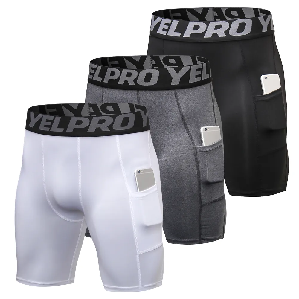 2019 nouveau 3 pièces hommes Shorts de course séchage rapide sport court Gym football Tennis entraînement été plage Shorts sous-vêtements avec poche