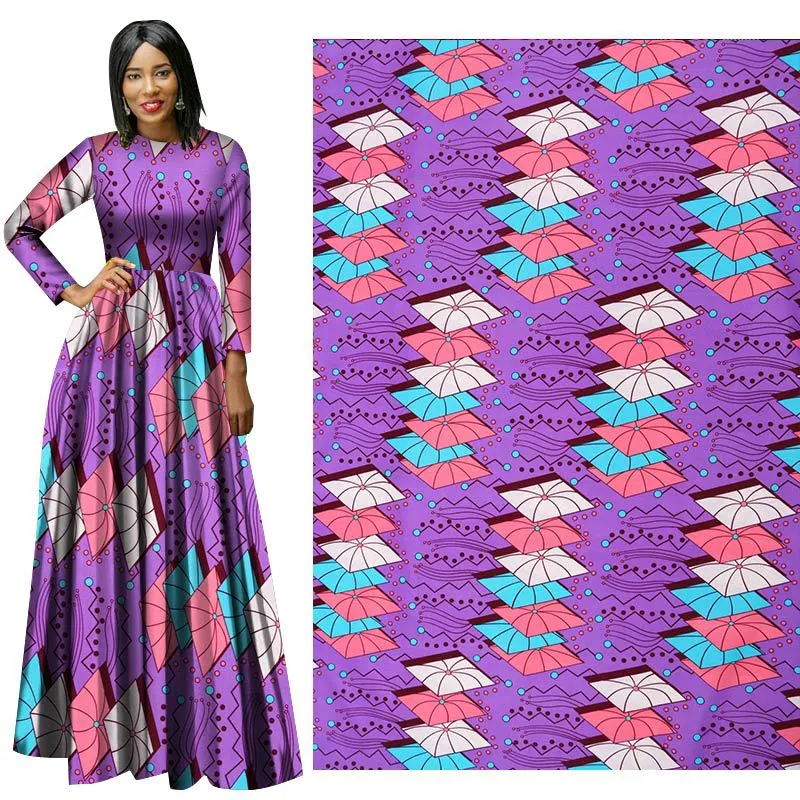 Przyjazd nowe odbitki woskowe poliestrowe tkanina ankara binta prawdziwa tkanina woskowa Wysoka jakość 6 metrów Afrykański materiał do sukienki imprezowej272r