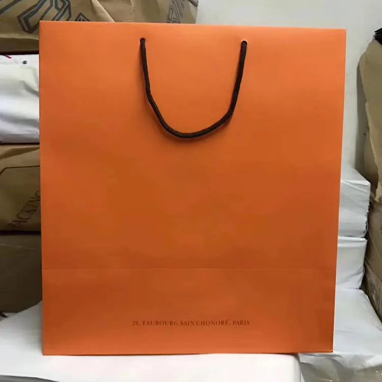 Wholesale luxury paper bags brand shopping bags high quality paper gift bag free shipping sizes 29cm 32cm 43cm hadled paper bags