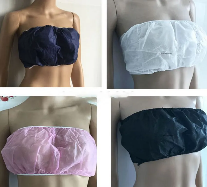 Disposable Spa Bra Wrap Beauty Salon Non Woven Paper Strapless Bra For Spa Treatments Spa Underwear Maternity Intimates KKA7956