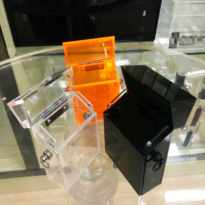Boîte de rangement en cristal acrylique coloré, étui à cigarettes, collier Portable, anneau, coque de protection, support pour fumer du tabac, Design innovant