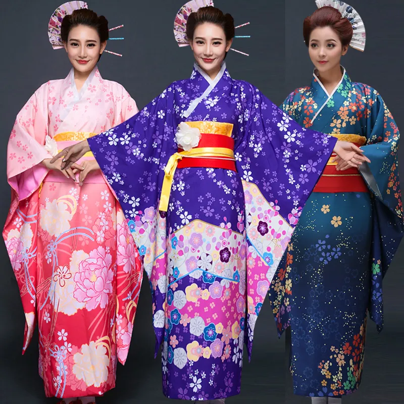 Best Seller Japanese Kimono Women Yukata Traditional Kimonos Female Bathrobe Japanese Ancient Clothes Fashion Clothing Costume