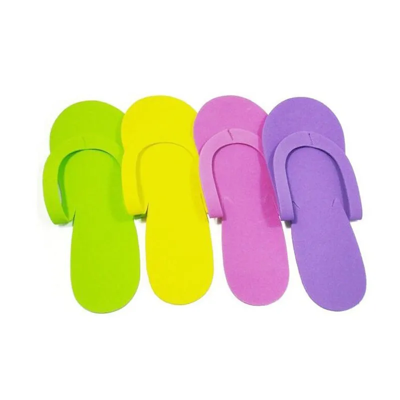 Hot Sale-Eva Skum Salon Spa Slipper Engångspedikyr Thong Slippers Hotell Travel Hem Gäst Skönhet Slipper Stängd Toe Shoe Gratis frakt