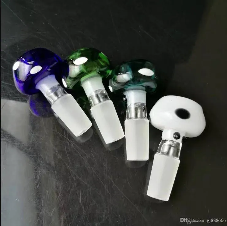 Svampfärg Point Bubble Glass Bongs Tillbehör, glasrökrör Färgglada Mini Multi-färg Handrör Bästa sked Glas