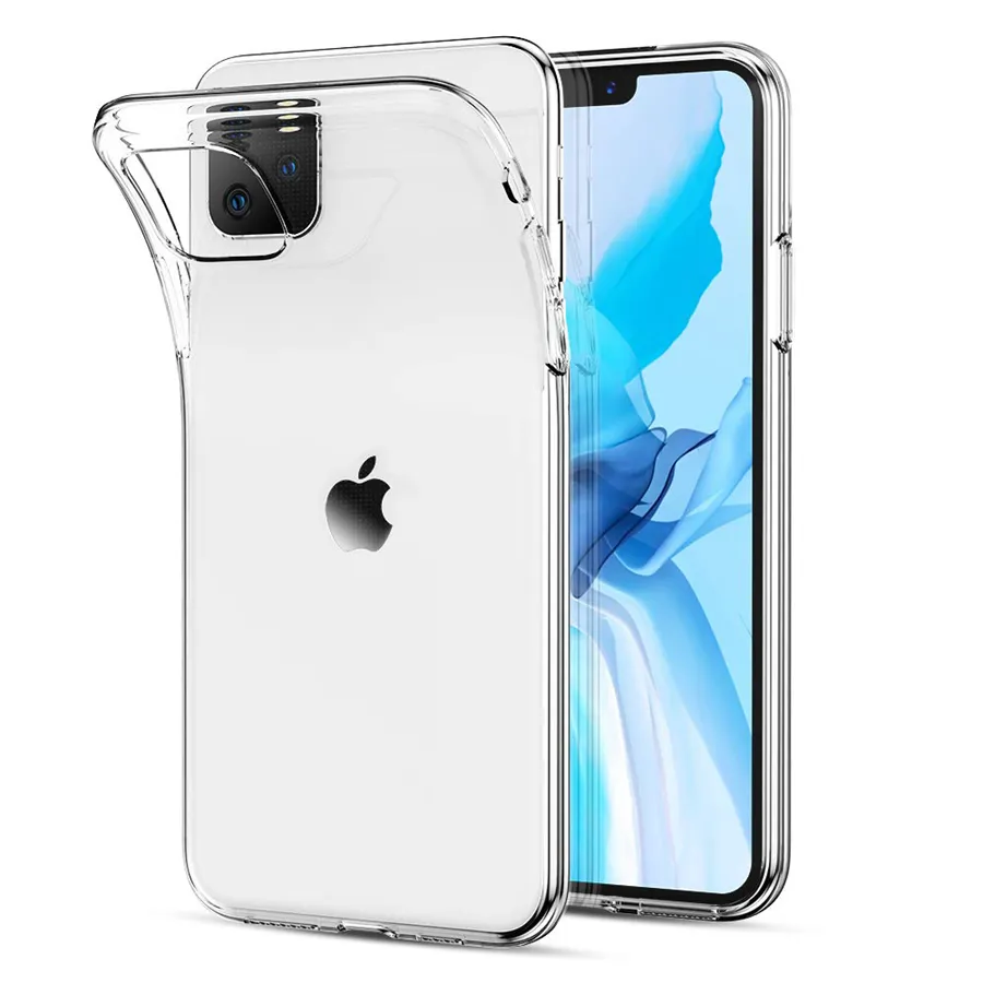 1,0 mm B Casos de telefone com TPU suave e transparentes para iPhone 13 12 mini 13 Pro Max X Xs XR 8 7 6s Plus Tramsparent Tampo do telefone