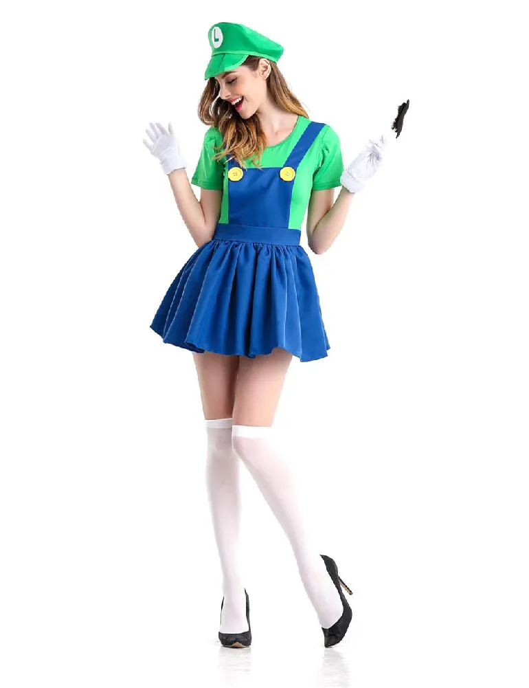 Theme Costume Mispky Women Suspender Spódnica Zestaw stylowe występ na Halloween Fancy Dress Ball