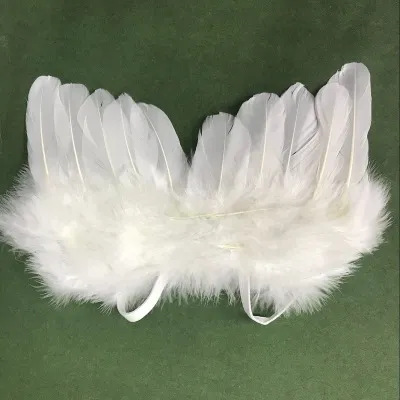 20 Pack Of 28*16CM White Angel Feather Wings For DIY Crafts, Party