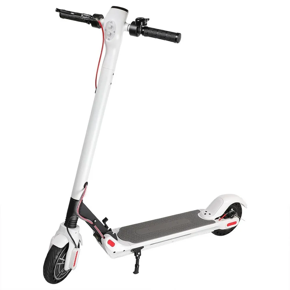 KUGOO ES2 Scooter électrique pliant 350W Moteur Écran d'affichage à LED Max 25KM / H Pneu de 8,5 pouces - Blanc