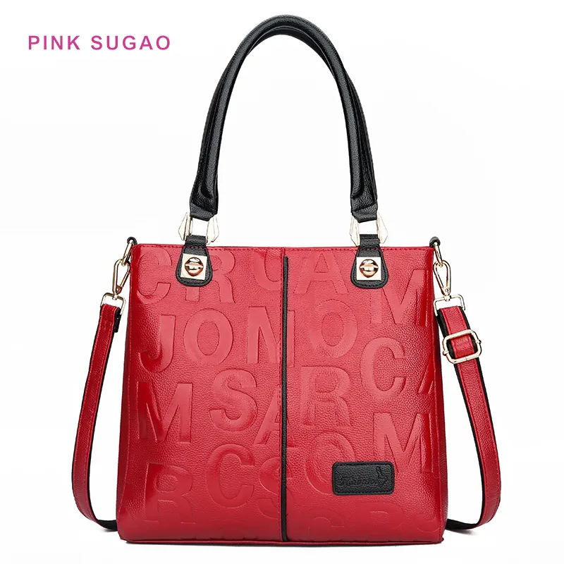 Różowe sugao designerskie torby na ramię torebki damskie luksusowe torebki torba z grubej bawełny wysokiej jakości nowa modna torba crossbody pu leather hot już dziś, torebka
