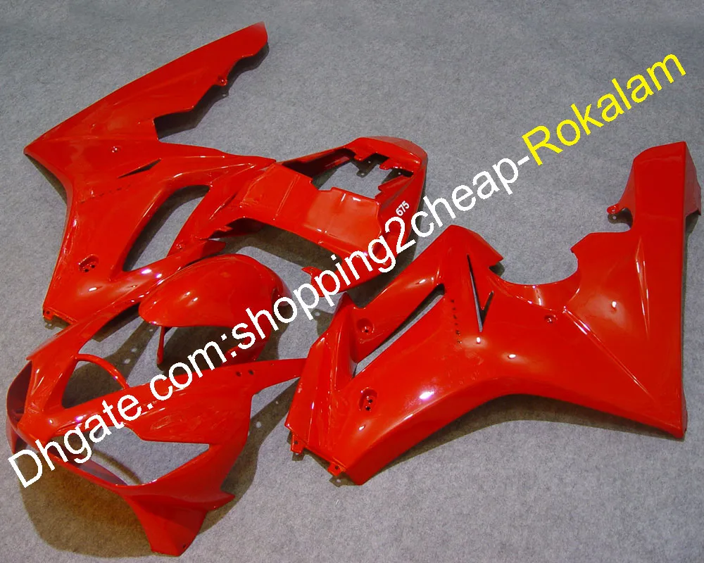 Daytona 675 Fairings for Triumph Daytona675 2006 2007 2008 Daytona-675 Alla Röda ABS plastgata fays kit (formsprutning)