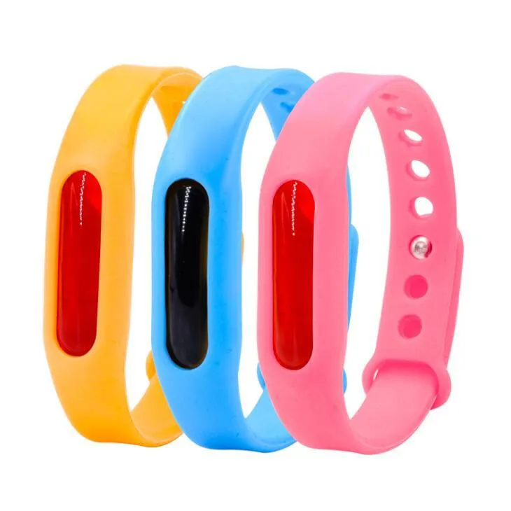 Anti Mosquito Ring Waterproof Candy Jelly Color Mosquito Repellent Band Bracelets kids Silicone Hand Wrist Band EEA1575
