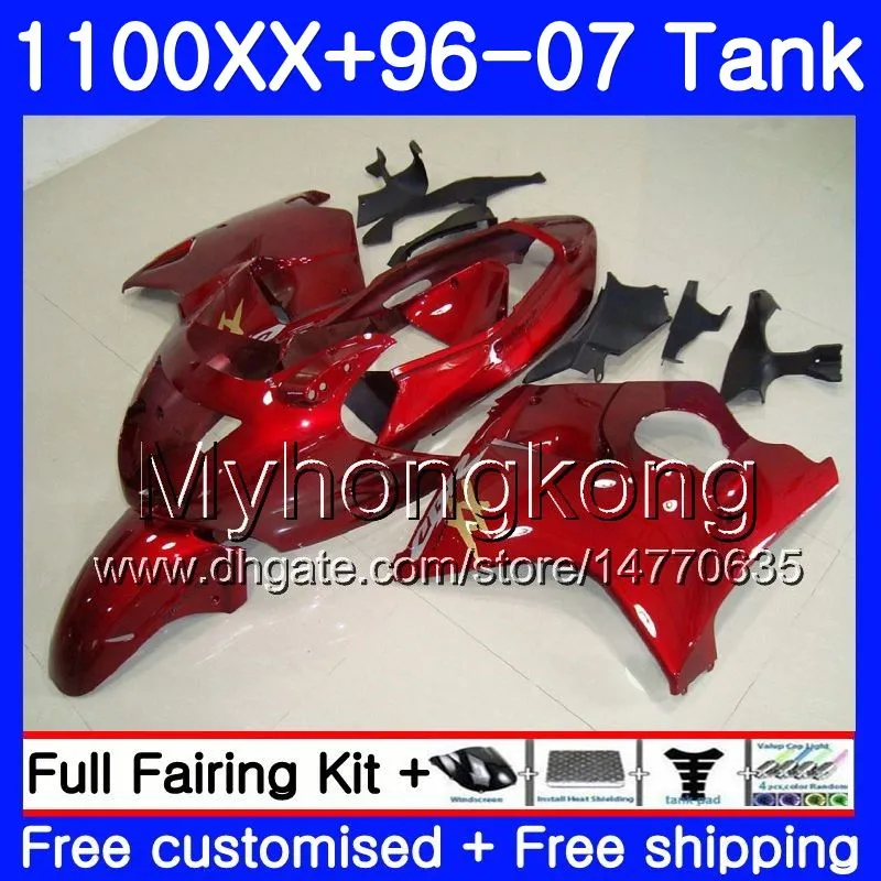 + Pearl Red Stock Tank voor Honda Blackbird CBR1100 XX CBR1100XX 96 97 98 99 00 01 271HM.12 CBR 1100XX 1996 1997 1998 1999 2000 2001 Valerijen