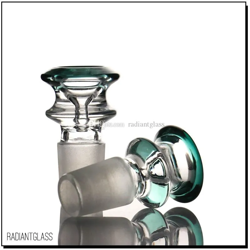 Hookahs Glass Male 14mm Double Layers Colorful 18mm bong accessory cone smoking pipes latest release Smok water pipe bowl