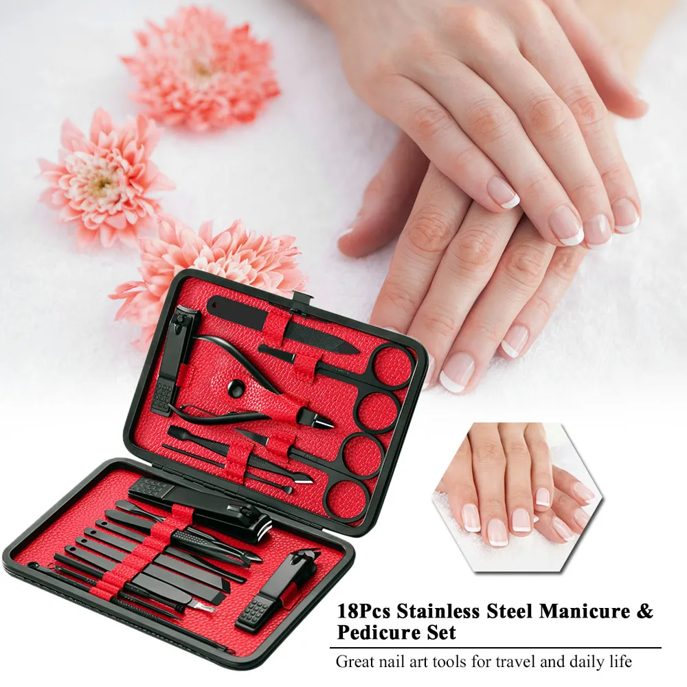 7 in 1 Manicure set Professional Stainless Steel Nail Clipper Kit Finger  Plier Nails art Pedicure