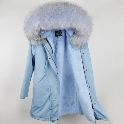 Blue fur hot sale lined coat