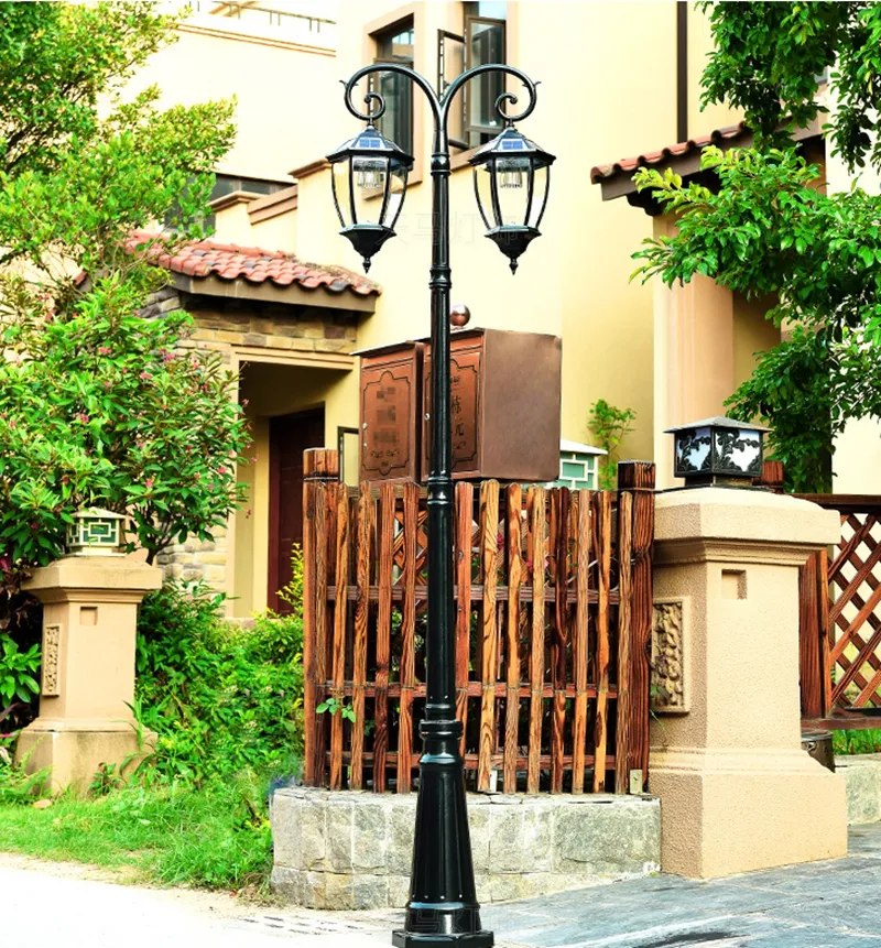 16W Solar LED Double Head Post Outdoor Garden Lights For Outdoor Landscape Pathway Driveway Cast Aluminum Construction For Street Patio Garden Yard And Lawn From Sunway168 291.53 DHgate.Com