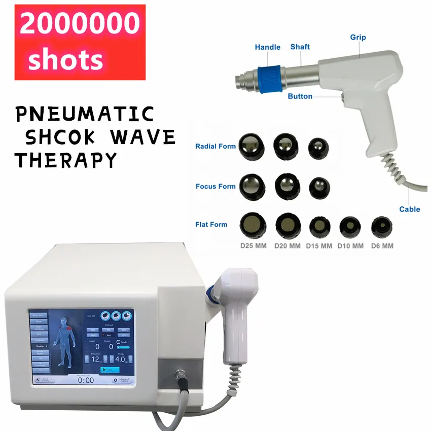 Home Use a máquina ESWT Pneuamtic Shock Onda para disfunção erétil Dispositivo de fisioterapia de ondas de choque para a redução de celulite