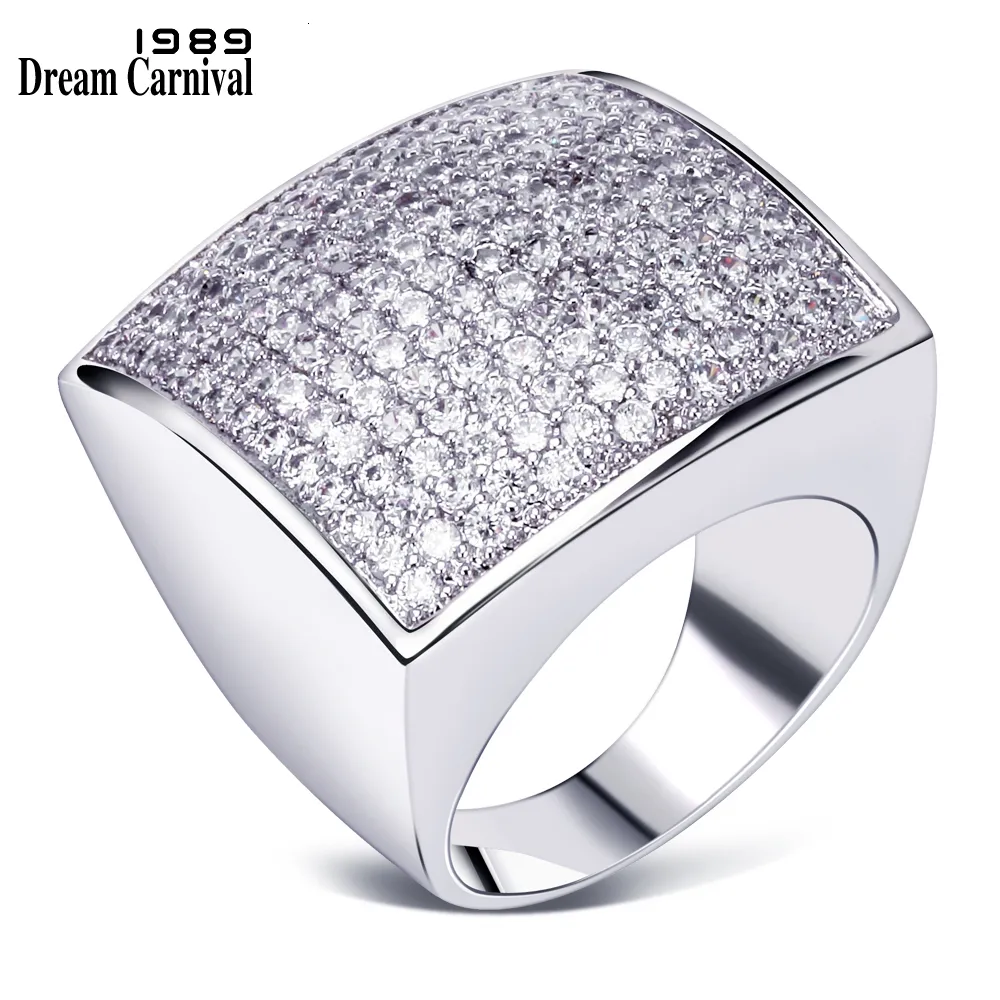 Statement Square Ring Rhodium Gold Tone, CZ Best Seller