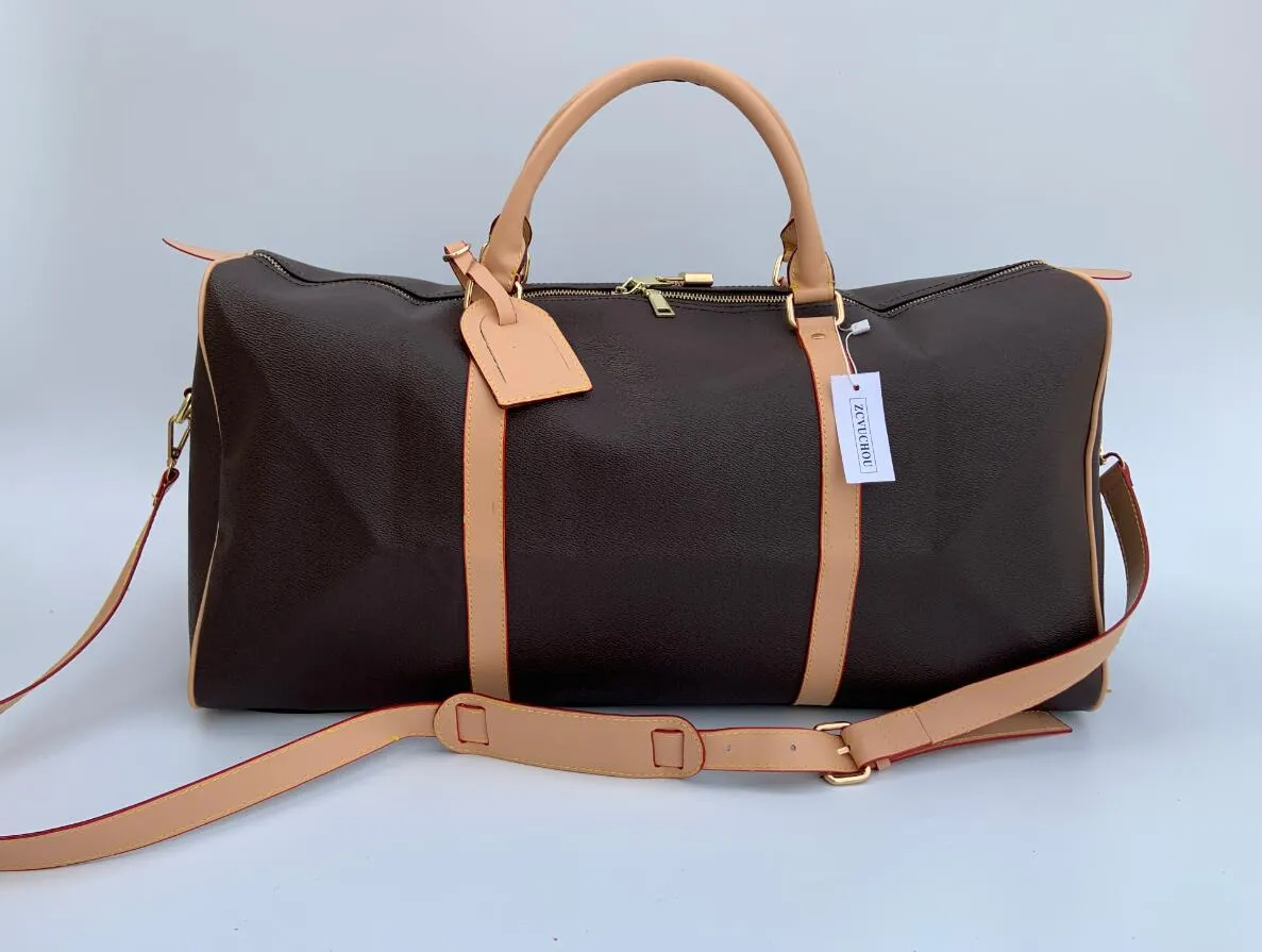 Travel Luggage Bag Graphite PU Leather Handbag Men Travel Bags Mens Travel Totes Bag Mens Duffle Bag 60CM285V
