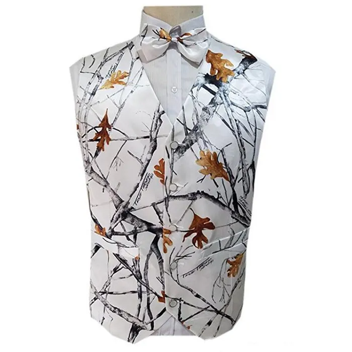 2019 Camo Groom Vests Wedding Vests Realtree Camouflage Slim Fit Mens