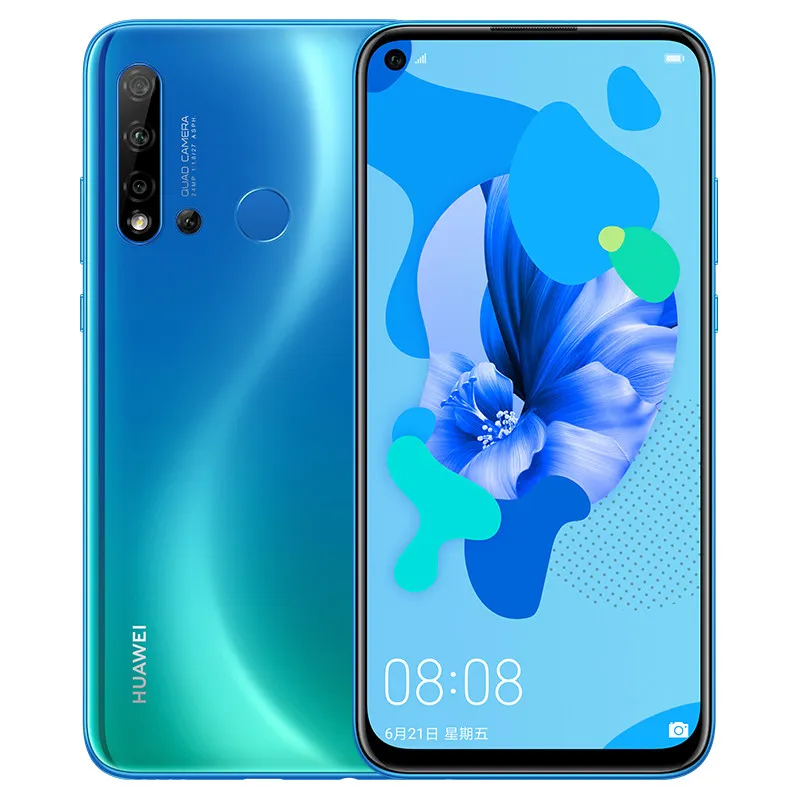 Original Huawei Nova 5i 4G LTE téléphone portable 8GB RAM 128GB ROM Kirin 710 octa core Android 6.4 "Plein écran 24MP OTA 4000MAH ID Digital ID Visage Smart Mobile Téléphone