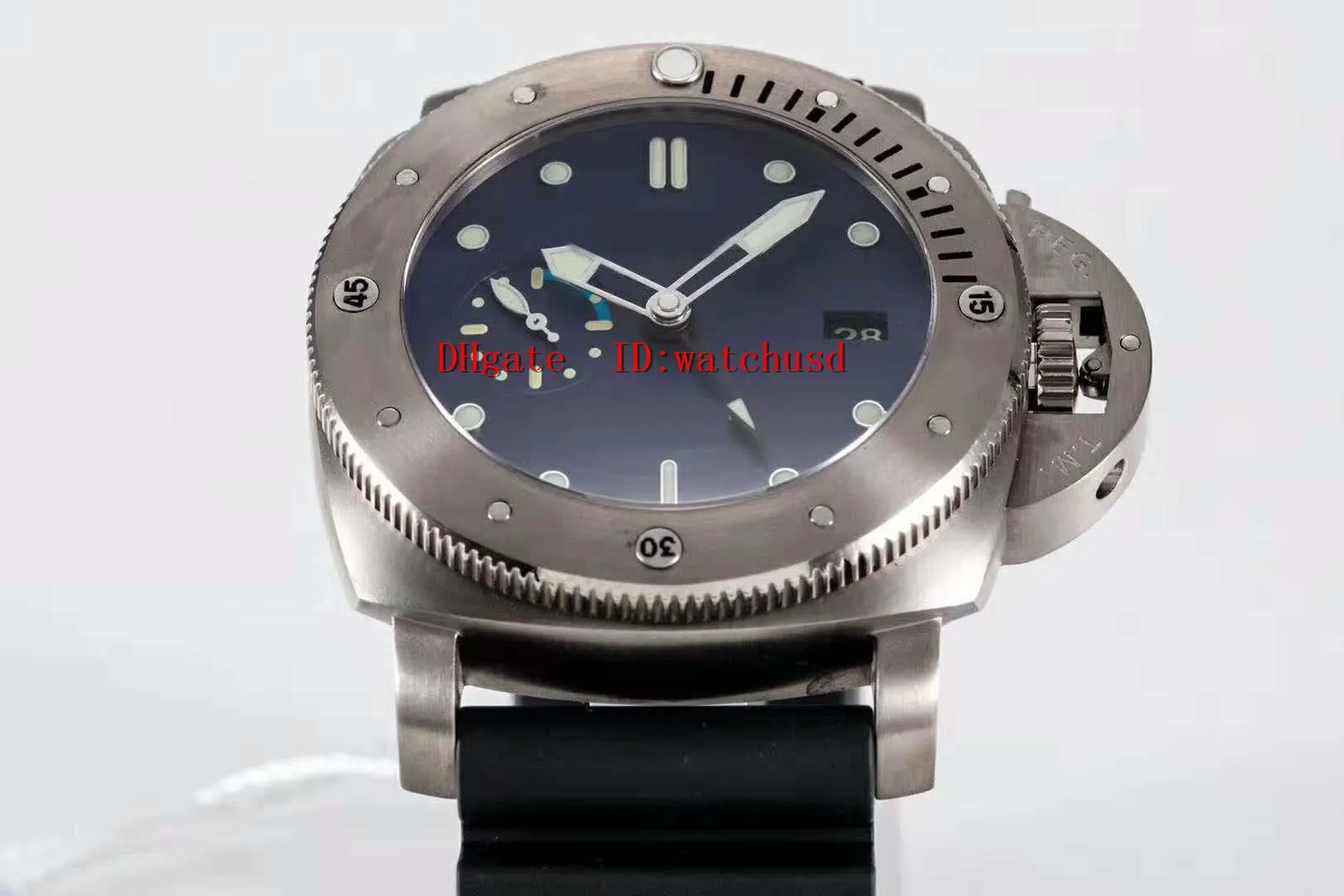 ZF Factory SUBMERSIBLE Herenhorloges pam371 Horloge Titanium Sporthorloge Lichtgevende Horloges Saffier Waterdicht p9001 Automatisch Me279n