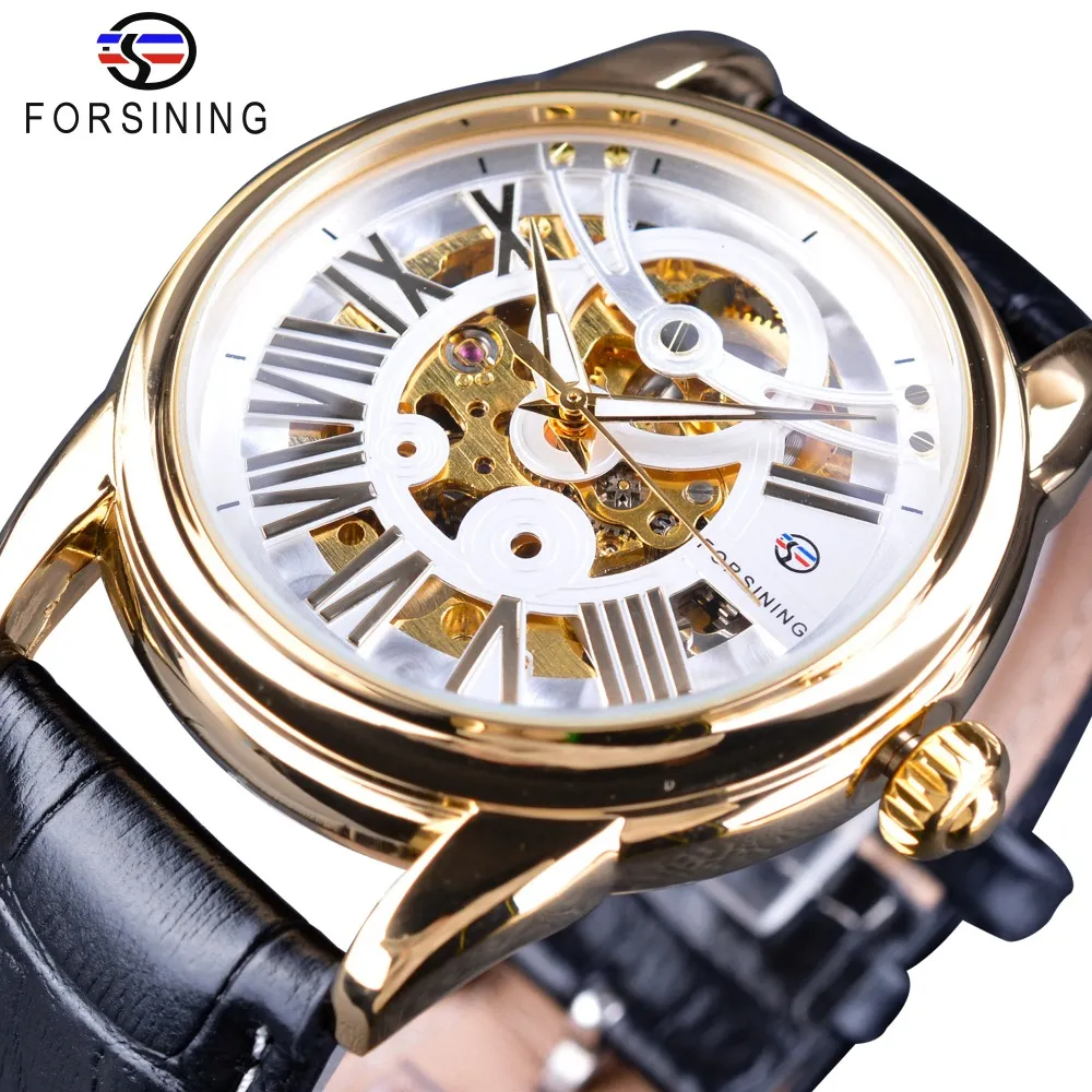 Qualité Forsining Montre Officielle Exclusive Vente Limitée Hommes Lunette  Dorée Ceinture En Cuir Véritable Hommes Automatique Squelette Montre Top  Marque De Luxe, Nouveau Style Tendance En 2022, DHgate