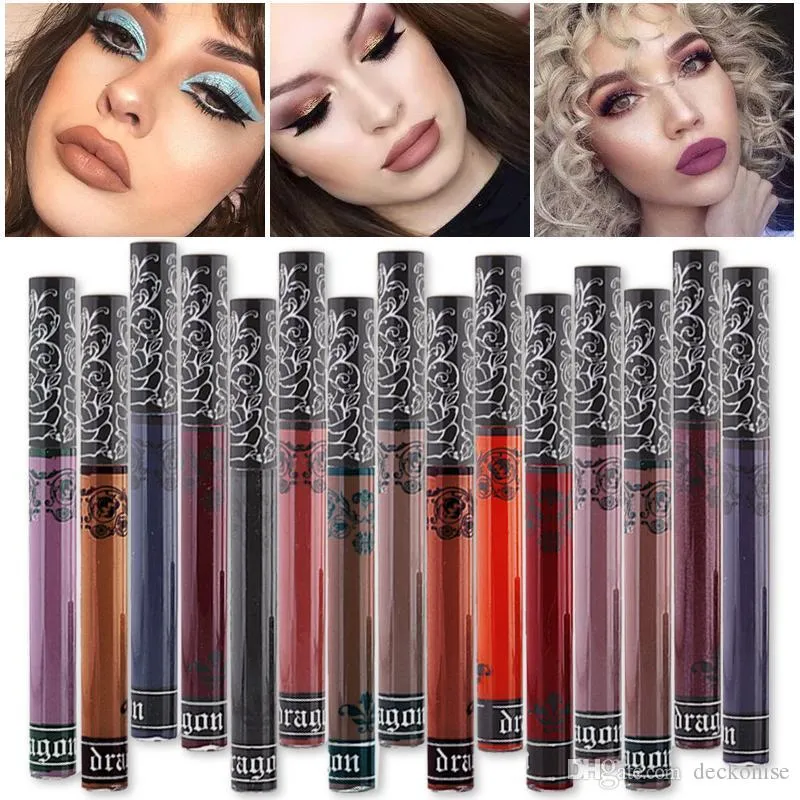 Hot Fashion Wodoodporna Matowa Lipstick Długotrwałe Płynna Szminka Lip Gloss Lipgloss Lip Tint Kit Makeup dla dziewcząt