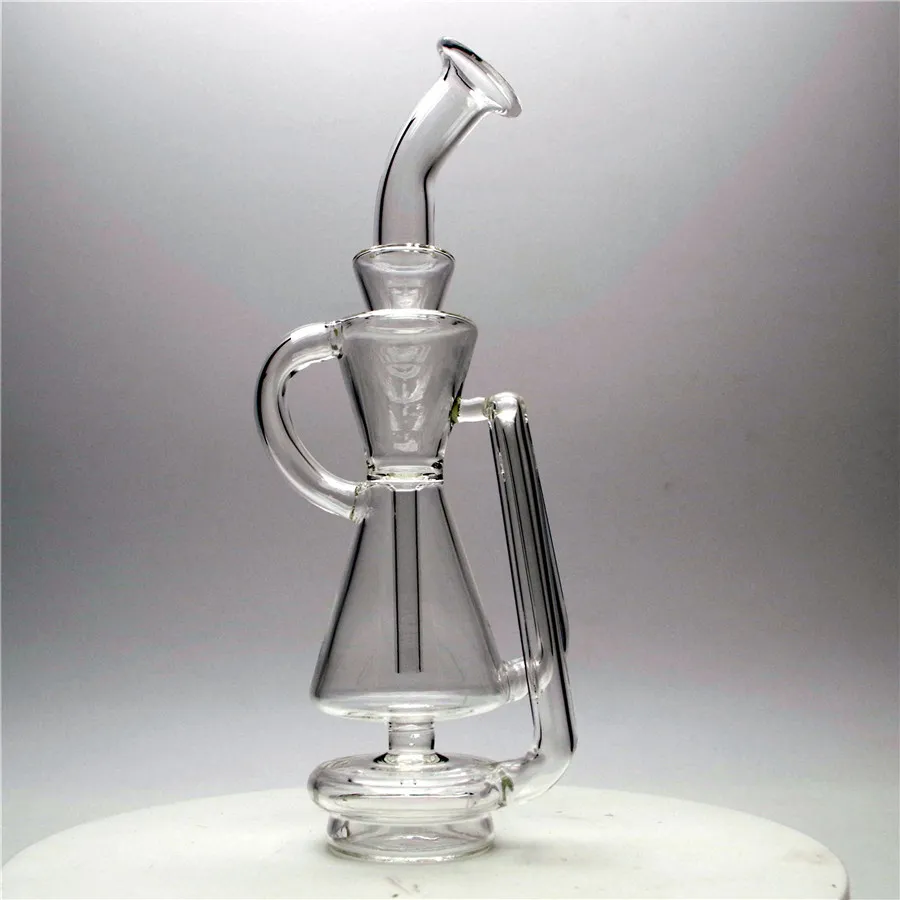 8.3Inch Clear Funnel Glass Bong Accessories Recycler dab Rig Accessories Smoking Pipe Accessory Global delivery