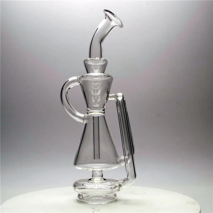 8.3inch Açık Huni Cam Bong Aksesuarları Recycler DAB Rig Aksesuarları Sigara Boru Aksesuar Global Teslimat