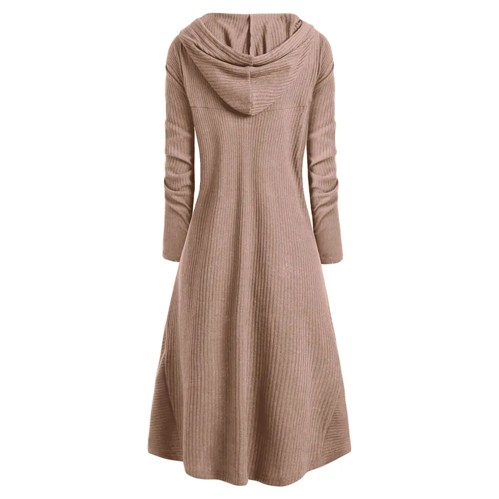 Hooded high low drop shoulder shop longline sweater