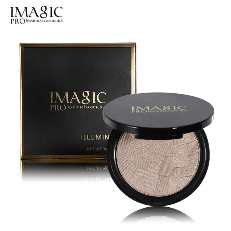 Imagic Professional Iluminador Highlighter Palette pressionado Rosto Pó 4 Cores Destaque Contorno Sombra Maquiagem Fácil de Usar