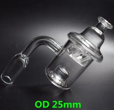 DHL 25 millimetri XXL Flat Top nocciolo del reattore quarzo Banger chiodo con Cyclone vetro UFO filatura Rig Carb Cap Per olio Pipes bicchiere d'acqua