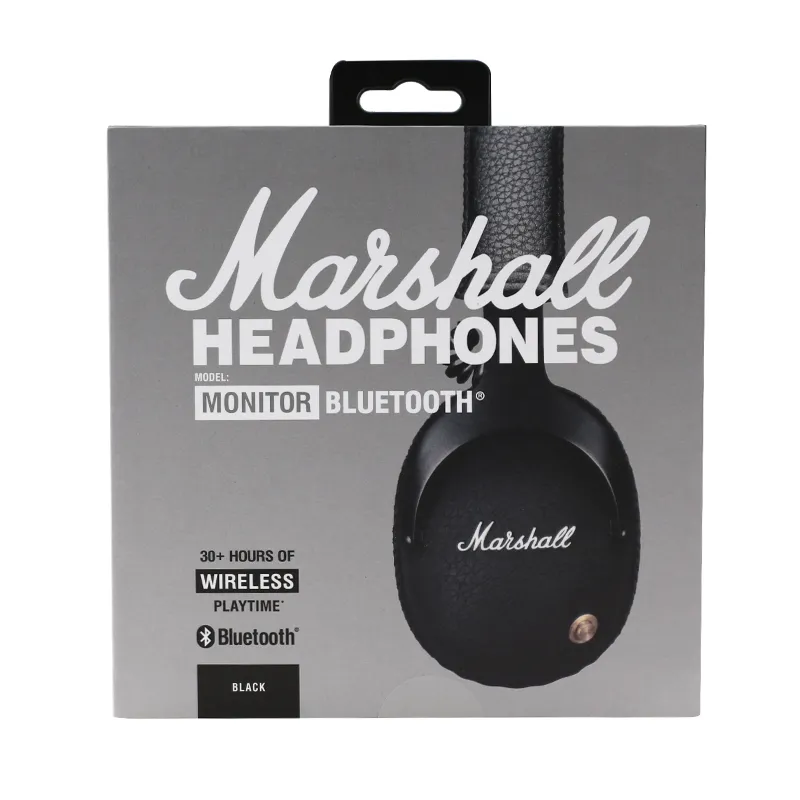 MARSHALL MONITOR NEGRO AURICULARES PLEGABLES CON MANOS LIBRES EN EL CABLE