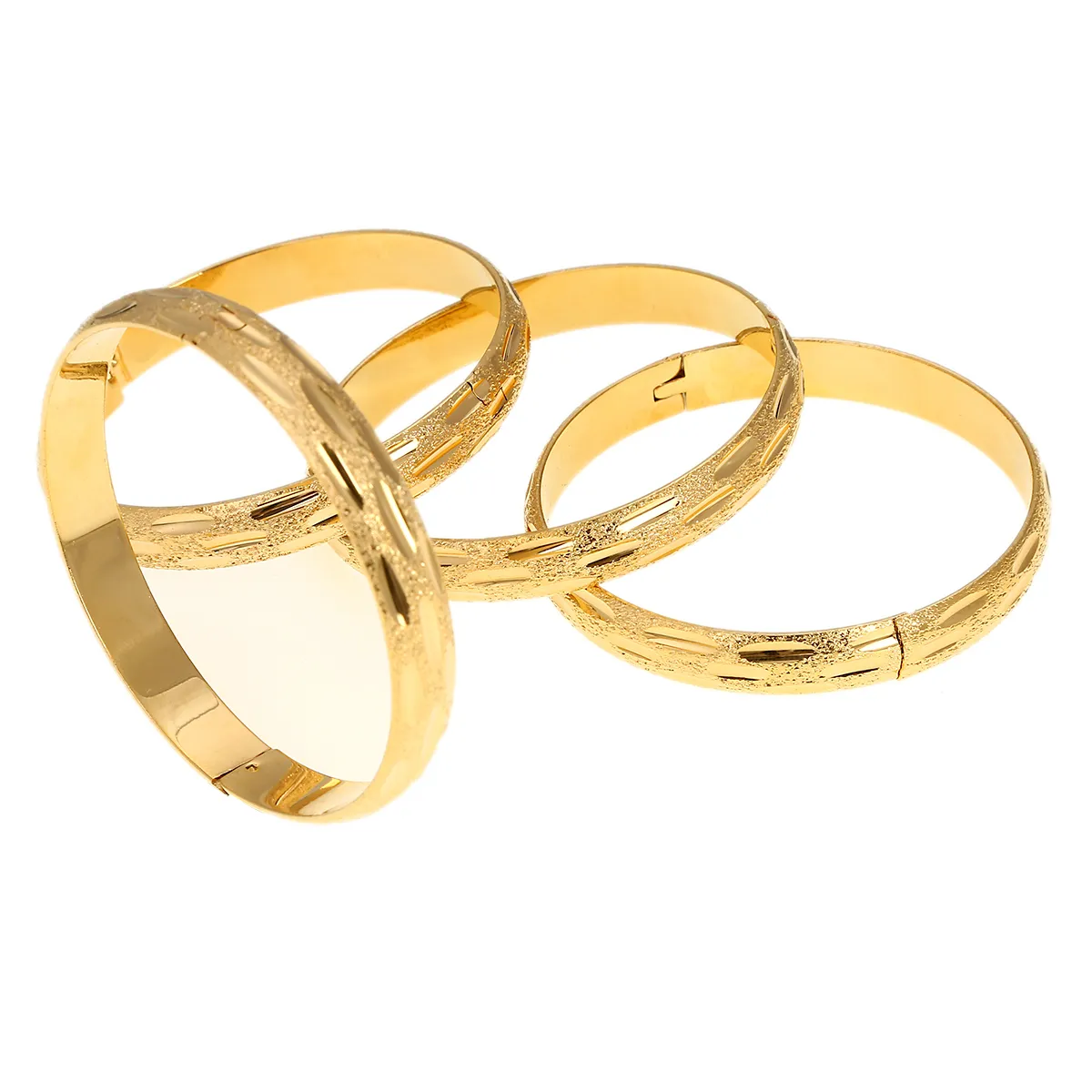 4 pcs cor de ouro pulseiras de cobre para as mulheres nova moda na moda africano etíope pulseira de jóias árabes presentes