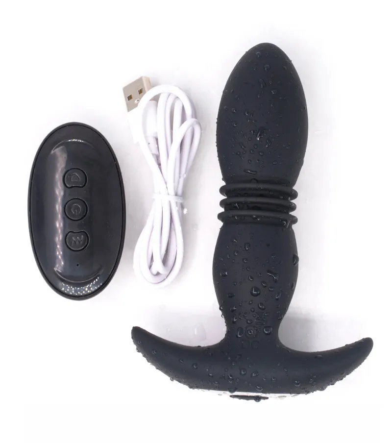 Plug anale a spinta con telecomando per stimolazione prostatica_voghion.com