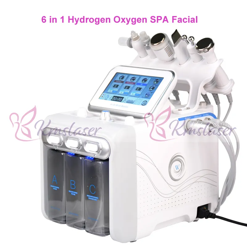 Yeni 6 in 1 Hydra Mikrodermabrazyon Dermabrazyon Bio-Kaldırma Spa RF Cilt Gençleştirme