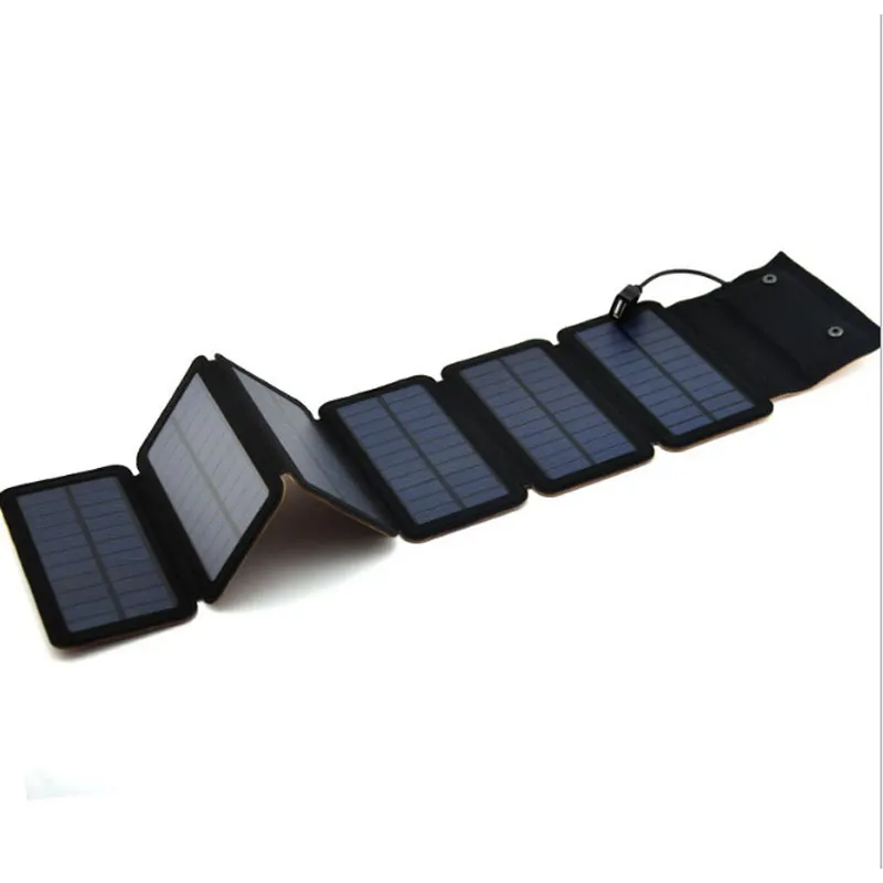 9 W Mono Güneş Panelleri Şarj Taşınabilir Güneş Enerjisi Bankası Açık Havada Acil 5 V / 2A Cep Telefonu Tabletler için Güç Şarj