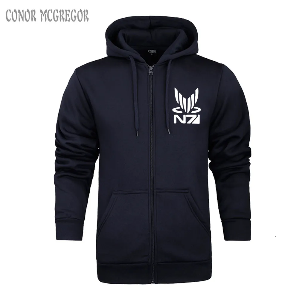 Neue Masseneffekt 3 N7 Paragon Inspired Man's Gamer Reißverschluss Hoodie Game Team Reißverschluss Hoody Warme gemütliche Outwear Casual Schnellverkauf V191019