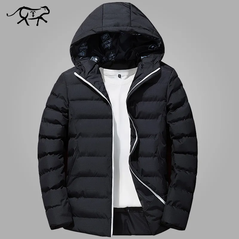 Зимняя куртка мужская марка теплый мягкий воротник с капюшоном пальто мода повседневный бренд Parka мужские пальто толстовки Slim Fit Plus размер 4XL